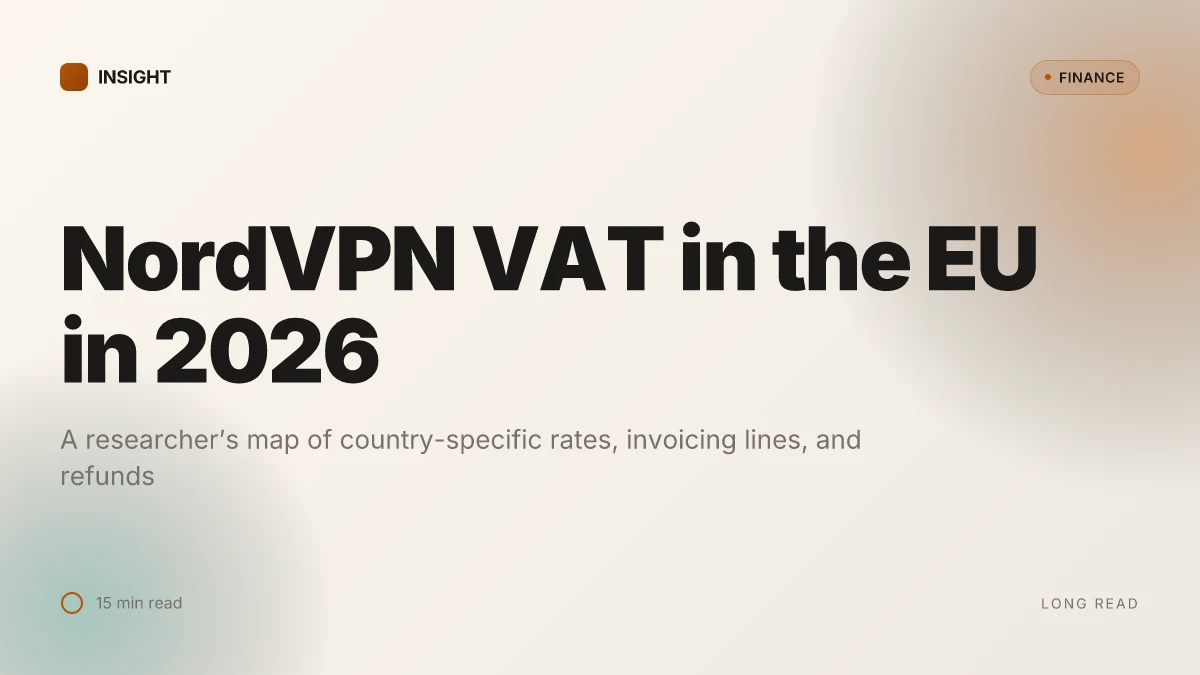 NordVPN VAT explained: how EU VAT works on NordVPN purchases in 2026